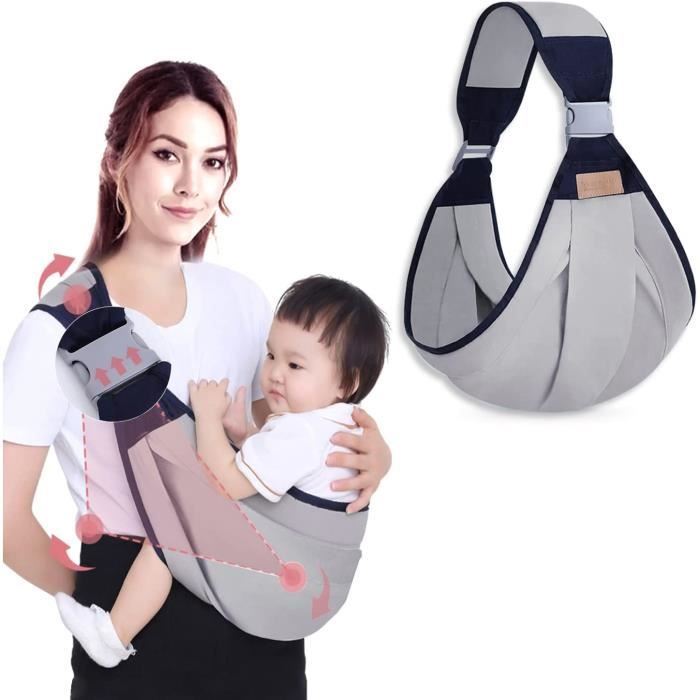 Écharpe Portage Respirante Bébé Clip Koala Réglable Gris Sac Transport 3d Porte-bébé Nouveau-nés