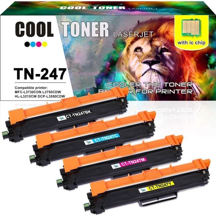 LOT de 4 toners compatibles Brother TN-243 noir et couleurs