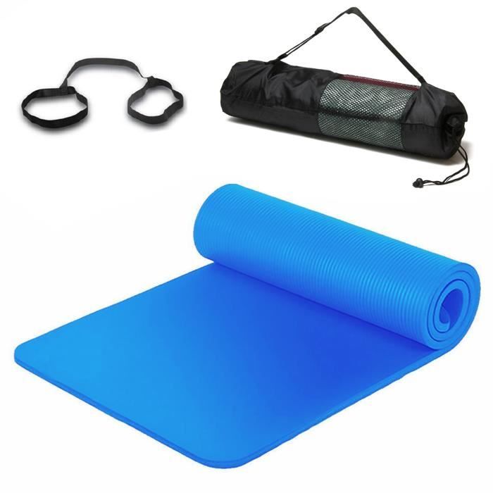 JS One Tapis antidérapant de 15 mm d'épaisseur pour gym exercice fitness yoga pilates