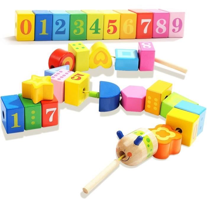 Jouet Billes De Lacage En Bois Avec Chiffre Pour Garcon Et Fille Pour 1 An Jouet Montessori 2 Ans Competences Motrices Fines Cdiscount Jeux Jouets