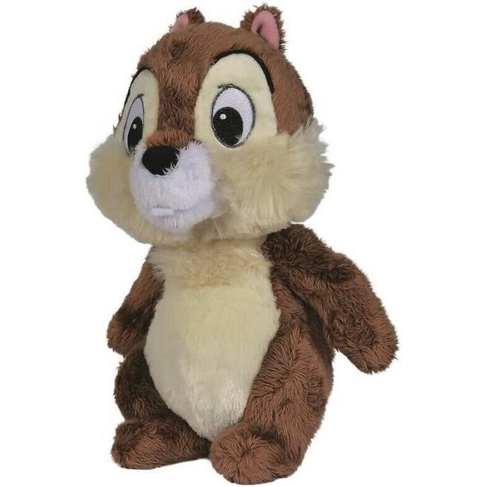 Coussin tête Tic et Tac DISNEY peluche marron 23 cm - DisneyShopCol