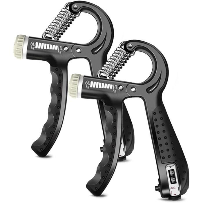 Hand Grip Musculation Avant-Bras - Résistance Réglable 5-100kg - Compteur Intégré - Renforce Doigts/Poignets