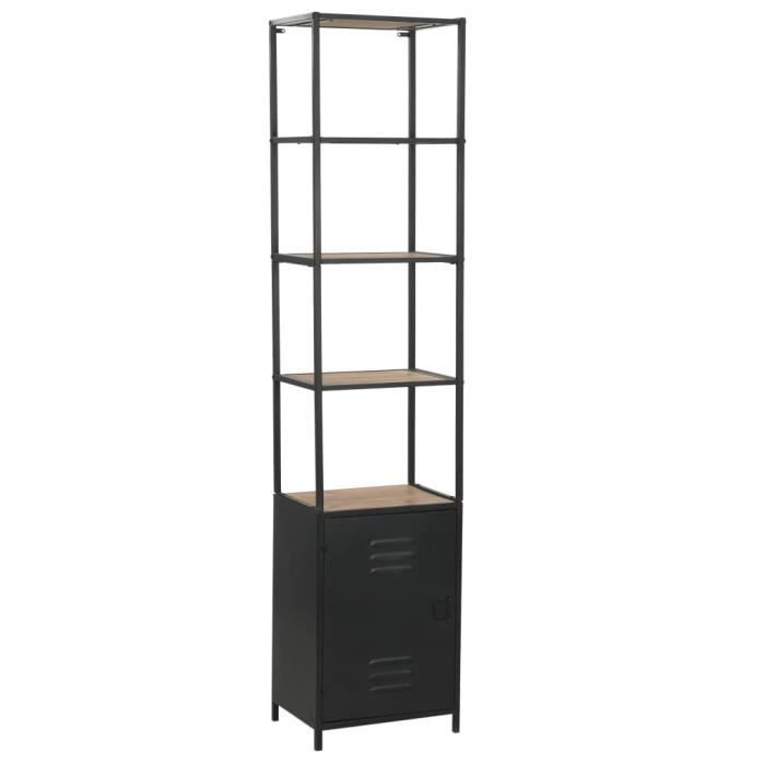 15004®guide® new bibliothèque meuble escalier à livres avec scandinave séparateur de pièce bois de sapin massif et acier 40,5 x 32,5