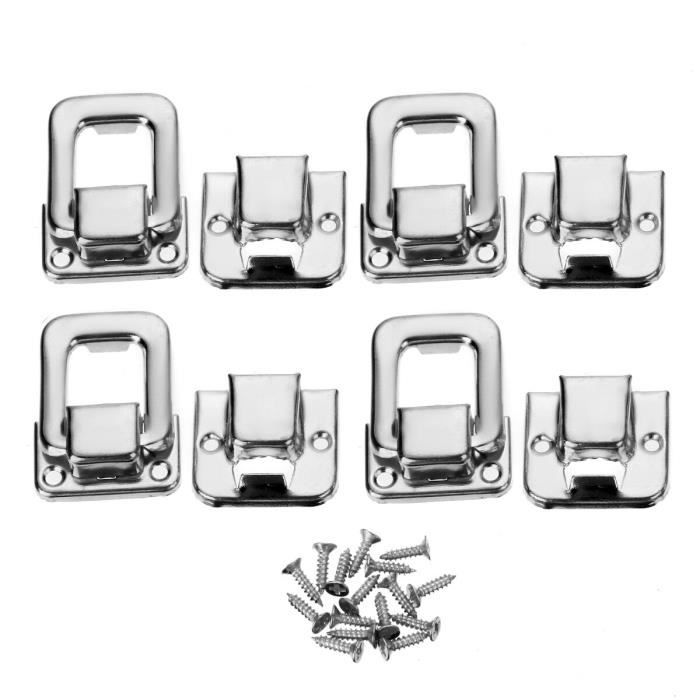4 Pièces de Verrouillage Ajustable, Loquet de Coffre, Loquet Rapide, Clamps à Bascule, Fermeture Ajustable en Métal pour Casiers et Coffres