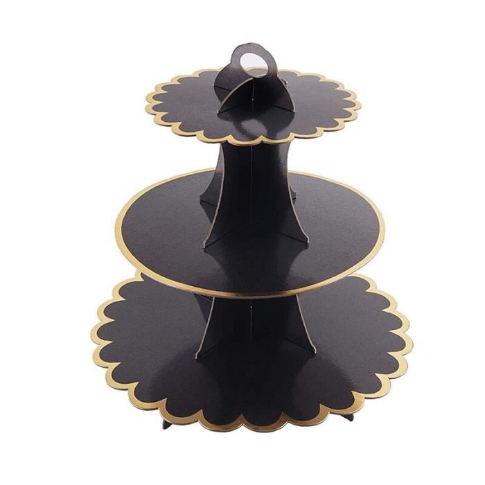 Dzsomt Presentoir Gateau Mariage 6 Sets Poignée Support Assiettes Présentoir à Gâteaux Presentoir a Gateau Présentoirs à Gâteaux 3 étages Stands Présentoir Plateau de Gâteaux Bonbons, Or et Argent