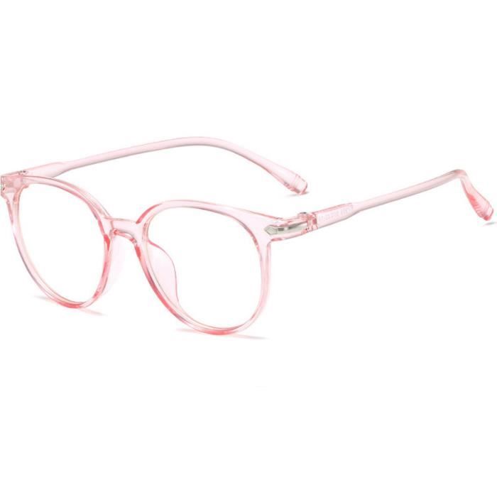 Lunettes Roses Rose - Myopie Dioptrie -1,00 - Lunettes de myopie à revêtement bleu ...