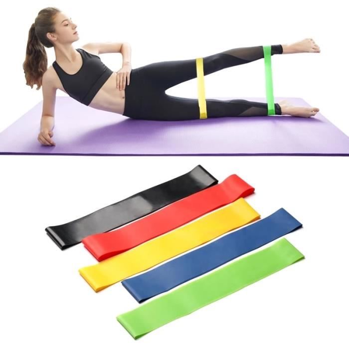 Lot De 5 Bandes Élastiques Fitness Résistance Pour Homme