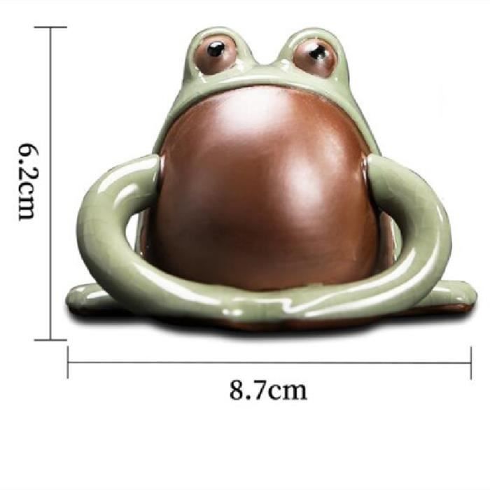 Statuette Grenouille En Brocoli Avec Parapluie - Décoration Originale En Résine - Pour Jardin, Salon, Bureau - 9