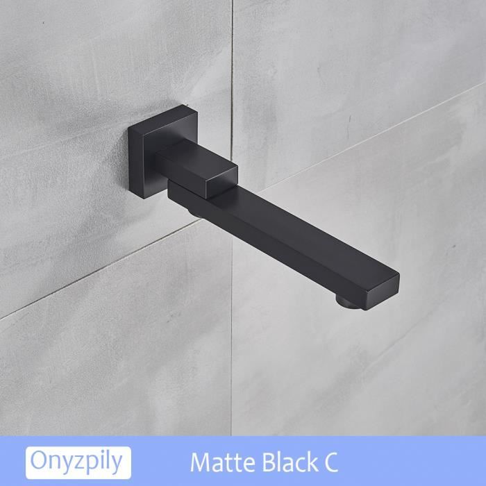 Mat Black c - bec de robinet de douche noir mat, bec de bain rotatif,  accessoire de robinet de salle de bains - Cdiscount Bricolage