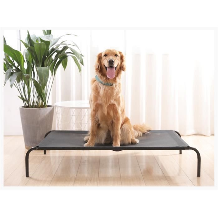 Comparer les prix de Lit surélevé pour chien et chat - Bedsure - Modèle L - Noir - 90x69x21 cm - Pliable et durable