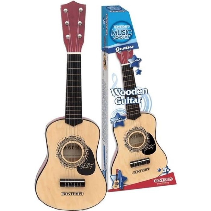TXXCI Guitare Enfant Bois 6 Cordes Instruments De Musique Acoustique a Cordes 21 Pouce pour Guitare D/ébutant Garcon Fille 3 Ans 54 x 18 x 5cm, Rouge