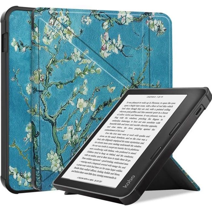 LJSM Coque pour KOBO Libra H2O 7 Flip Case Cover Etui Bumper avec Support Fonction Étui Housse de Protection Apricot Blossom LJSM Coque pour KOBO Libra H2O 7 Flip Case Cover Etui Bumper avec Support Fonction Étui Housse de Protection Apricot Blossom