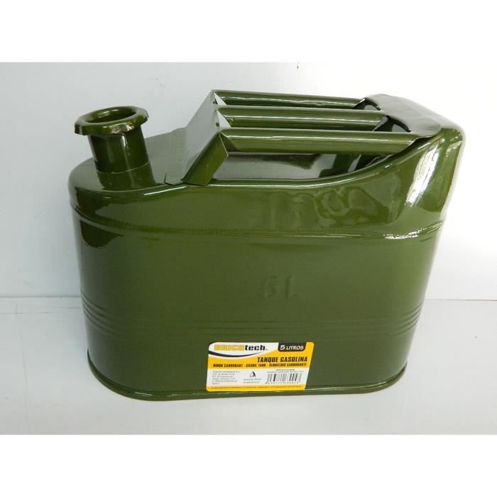 Jerrican métal vert 5L bidon transport de carburant - Cdiscount Auto