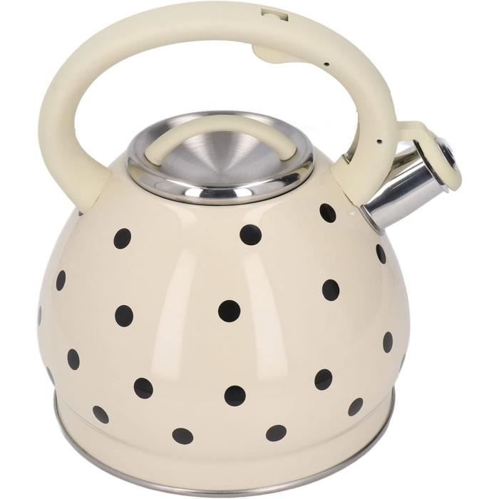 Bouilloire à Thé Rétro En émail Floral – 1,1 L, Chauffage Rapide, Compatible Toutes Plaques