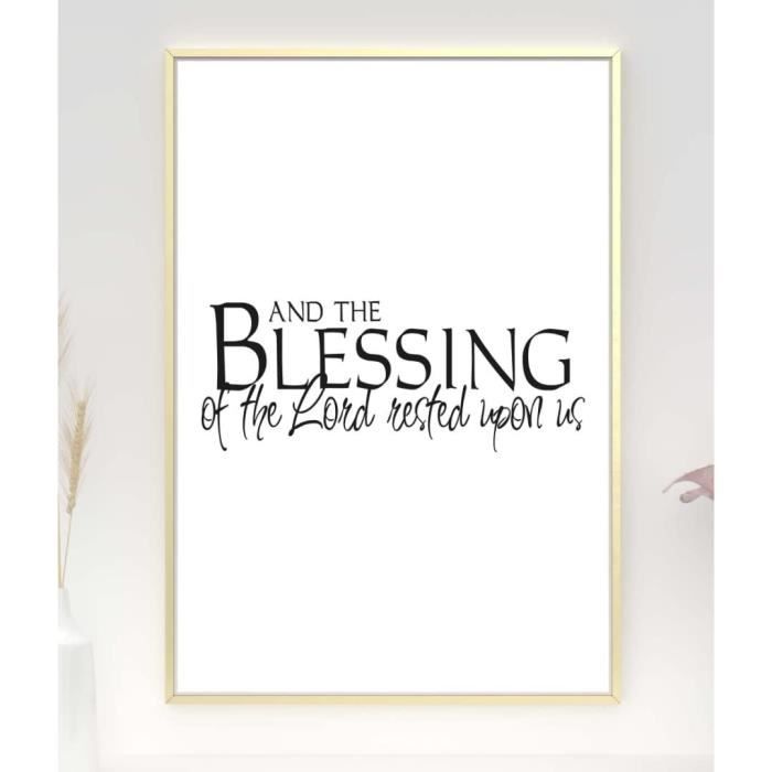 Poster Mural « Blessing Of The Lord » Avec Citation Positive Inspirante ...