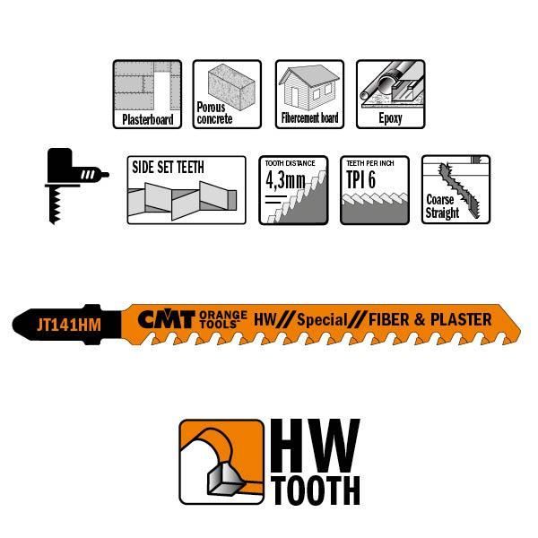 SBM Uddeholm Lot De 3 Lames De Scie à Bois 1875 X 10 X 0,6 Mm - Espacement Dents 6 Mm