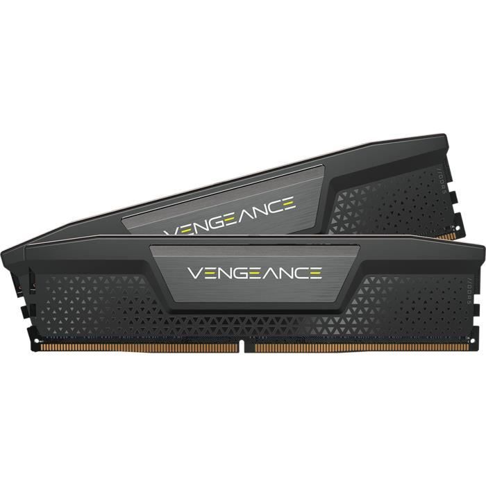 Mémoire RAM - CORSAIR - Vengeance DDR5 RAM 32Go (2x16Go) 5600MHz CL40 Intel XMP  Compatible iCUE - Noir