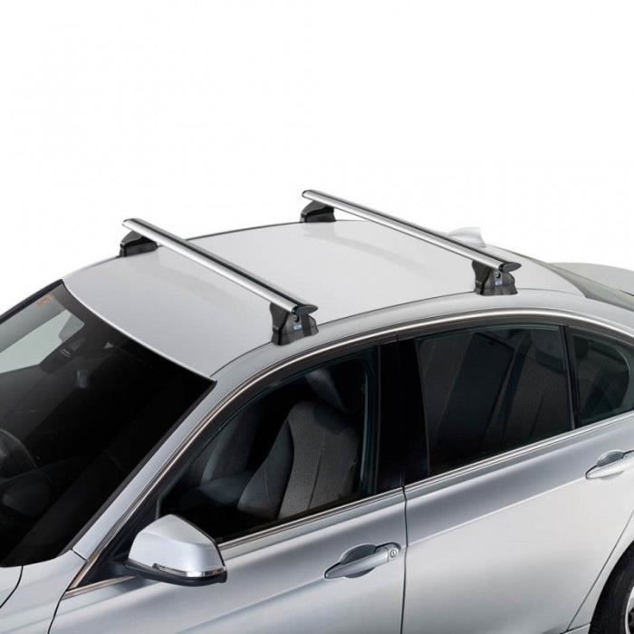Jeu de 2 barres de toit en aluminium pour Toyota Rav4 dès 2018 - avec barres longitudinales Intégrées