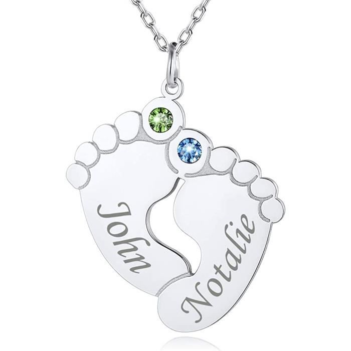 Custom4u Collier Pieds De Bebe 2 Prenom Personnalise Pierre De Naissance Gravure Argent 925 Achat Vente Sautoir Et Collier Custom4u Collier Pieds De Argent Argente Custom4u Collier Pieds De Bebe 2 Prenom Personnalise Pierre De Naissance Gravure Argent 925 Achat Vente Sautoir Et Collier Custom4u Collier Pieds De Argent Argente
