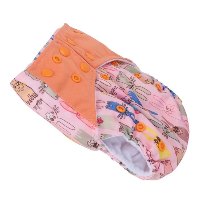 Dilwe Couche réutilisable Motif de dessin animé de couches lavables