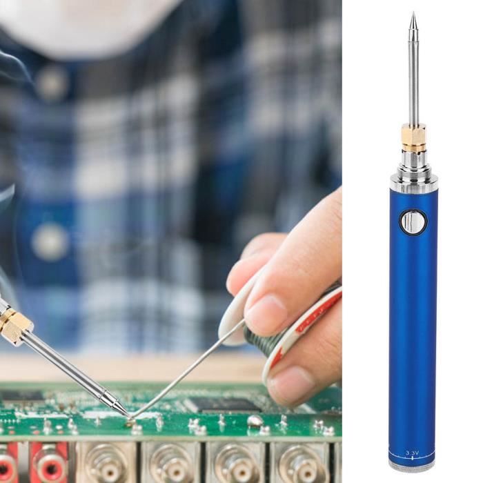 Kit Fer à Souder USB Sans Fil 800 MAh - 3 Températures 300-450°C, Chauffage Rapide, 3 Pannes Interchangeables, Portable Pour Électronique Et Bricolage