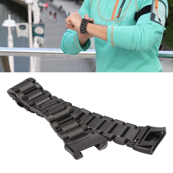 Bracelet De Montre En Acier Inoxydable - Fermoir Double Bouton Sécurisé - Compatible Montres Hommes Et Femmes