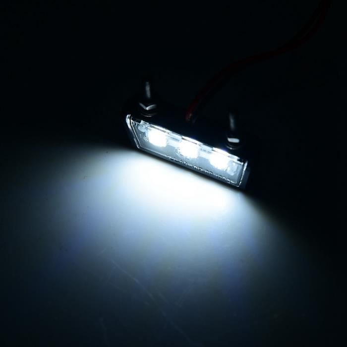Garosa Éclairage de Plaque d'Immatriculation à LED 12V Plaque  d'Immatriculation de Moto Universelle Lumière LED Blanche Étanche -  Cdiscount Auto