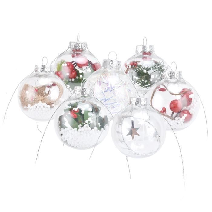 44 Pcs Boules de Noël Blanc Or Set - 6/4.3/3cm Boules de Décoration 44 Pcs Boules de Noël Blanc Or Set - 6/4.3/3cm Boules de Décoration