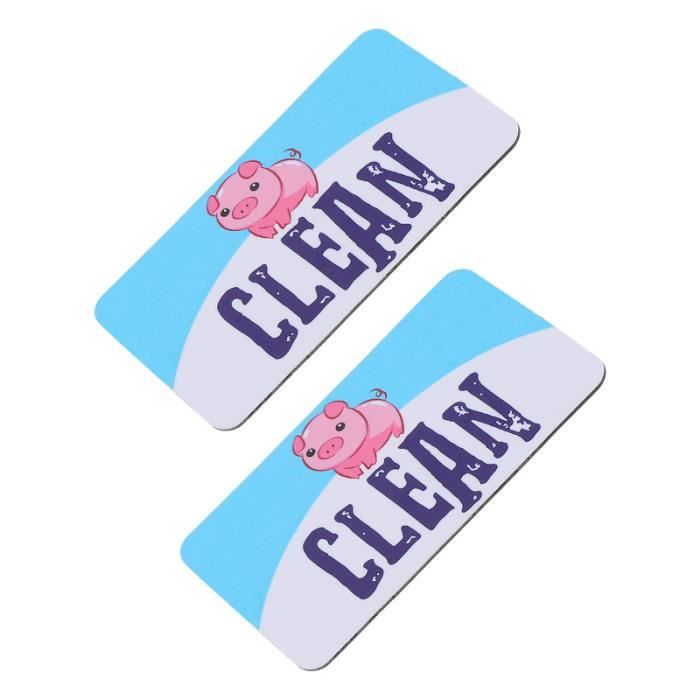 Aimant Lave-vaisselle Propre/sale Avec Motif Chat - Double Face, Diamètre 8 Cm - Pour Frigo, Lave-vaisselle, Surface Magnétique