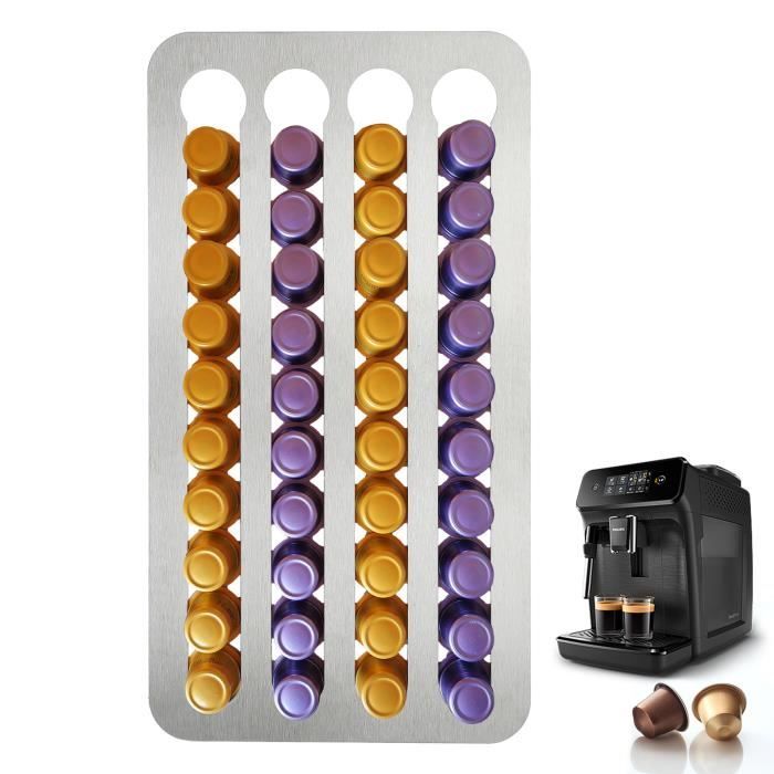 Panier Rangement Capsules Café Kweiugfi - Capacité 60 Capsules - Fer Revêtu Anti-Rouille - Design Aéré