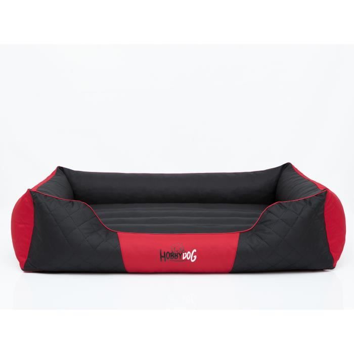 Comparer les prix de XXL lit pour chien PREMIUM – rouge-noir