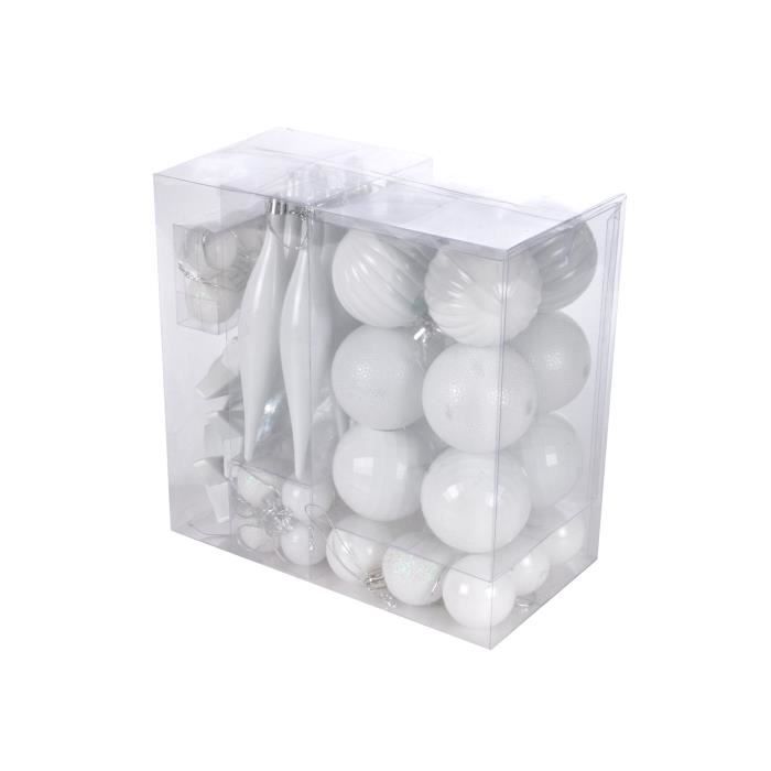 Pack 24 Noir Mix 60 mm Incassable Boules Décorations Pour Arbres De Noël à thème