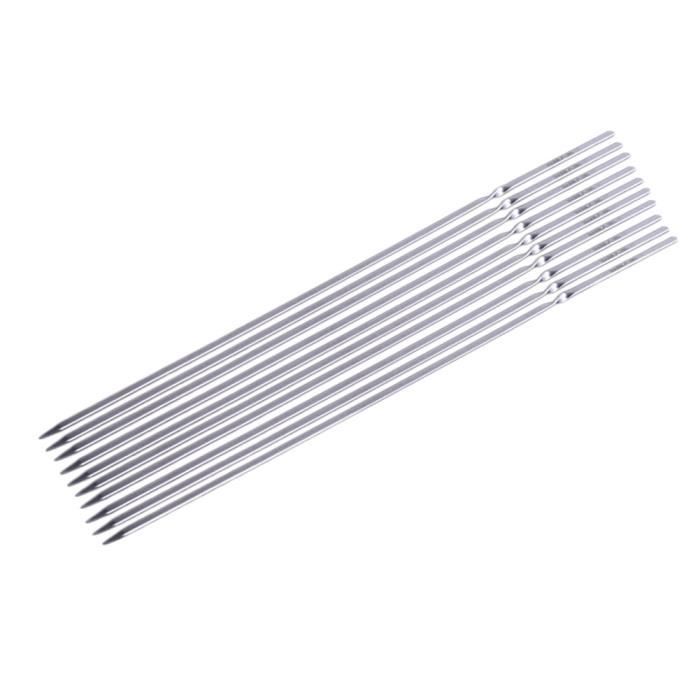 24 Brochettes Réutilisables En Inox 30 Cm – Pour Barbecue, Viandes, Légumes, Acier Inoxydable