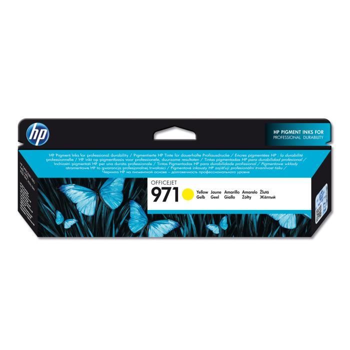 HP 971 Cartouche dencre jaune authentique (CN625AE) pour HP Officejet Pro X451/X476/X551/X576