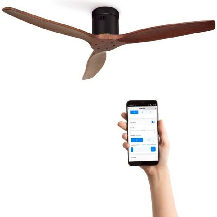 Ventilateur de plafond - Create - Sans lumière - Silencieux - Fonction été/hiver - Wi-Fi - Create