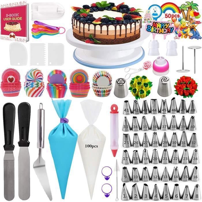 Kit 12 Pièces Séparateurs à Gâteau Empilable - Plateaux Et Tiges Pour Gâteau Multicouche