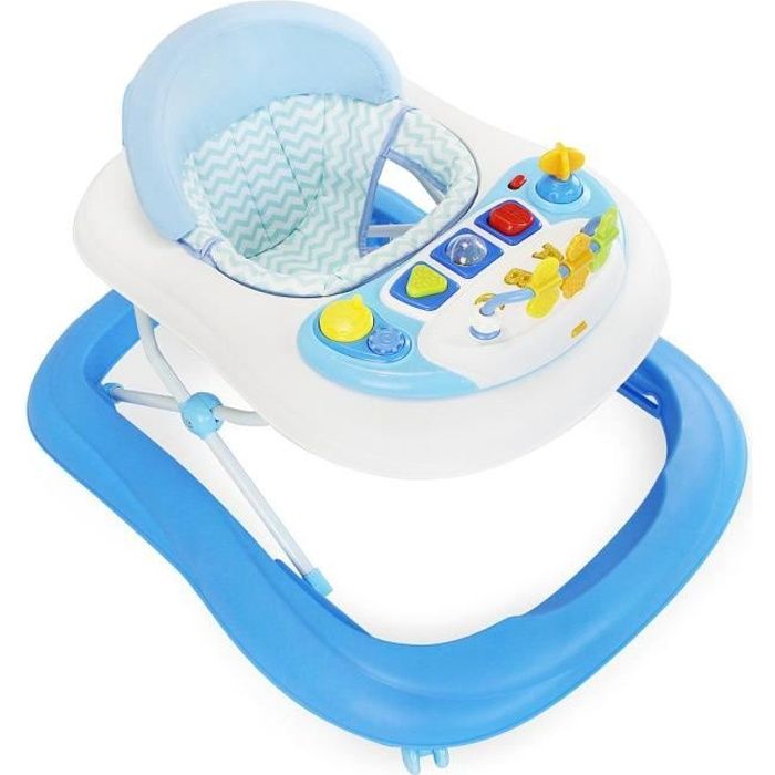 Trotteur Pour Bebes Centre D Activites Pour Bebes Motif Bleu Avec Les Jouets Tranche D Age 6 A 18 Mois Cdiscount Puericulture Eveil Bebe