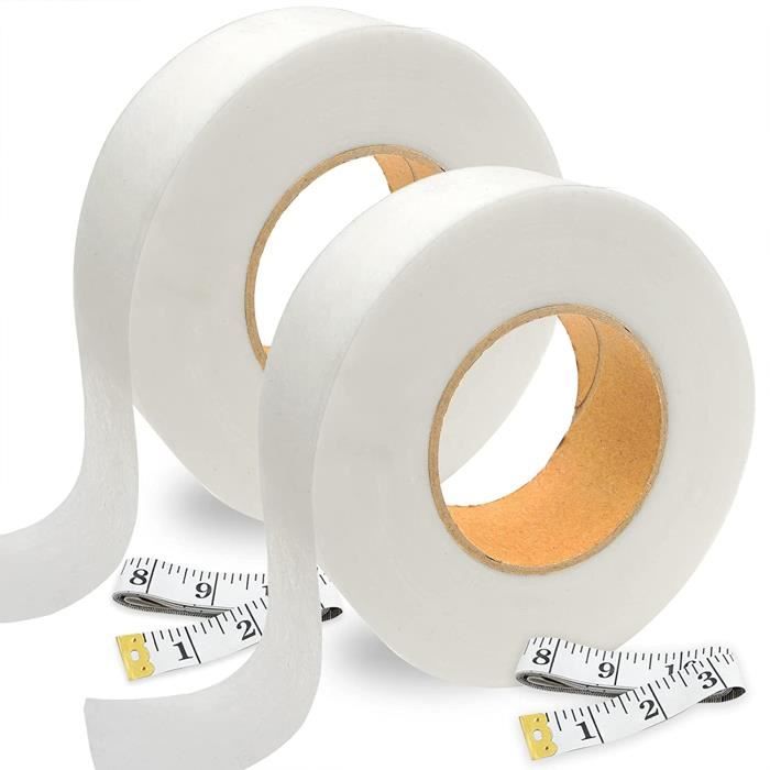Ruban Thermocollant Pour Ourlets - 2,5 Cm X 64 M, Blanc, Repassage 125-145°C, Couture Sans Fil Facile