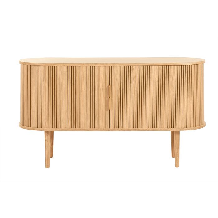Miliboo - Buffet vintage en bois clair chêne 2 portes coulissantes L138 cm EPIC