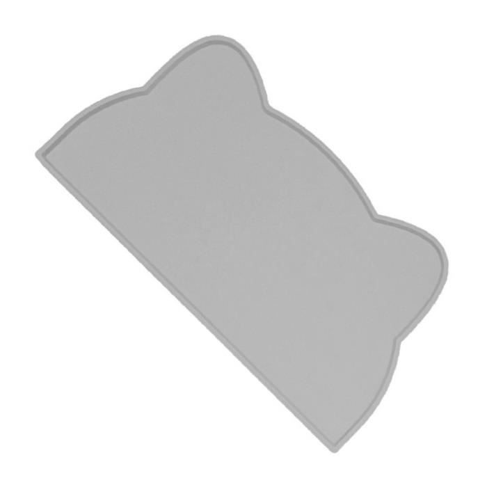 Comparer les prix de Tapis de gamelle pour chat - MINIFINKER - Gris - Silicone - Antidérapant - Bord surélevé
