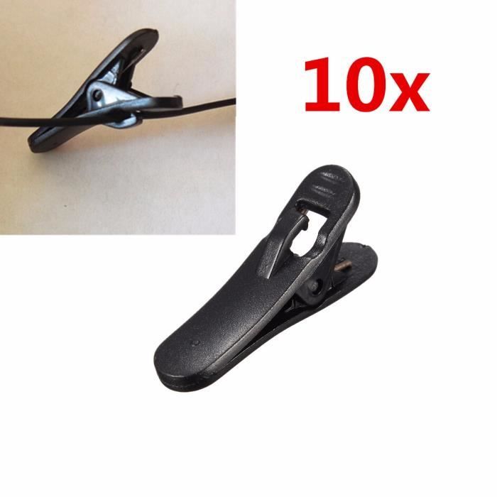 Clips De Fixation Pour Câble De Casque - Lot De 6, Rotatifs - Pour épingler Sur Chemise, T-shirt, Col