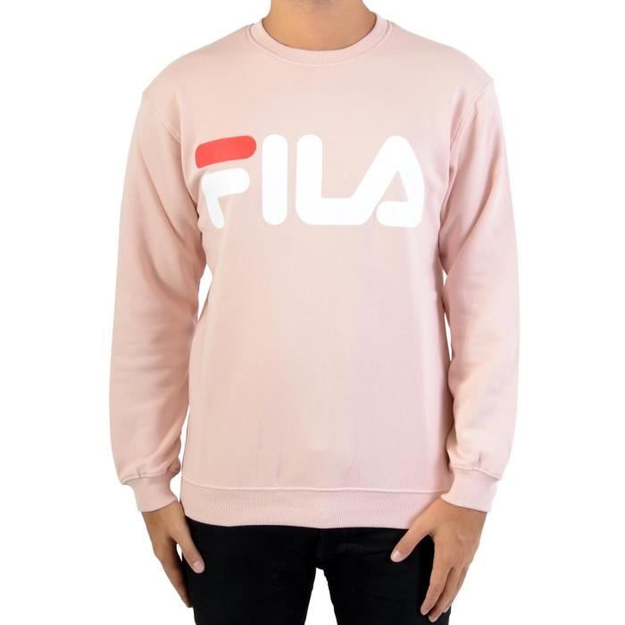 pull fila rose et blanc