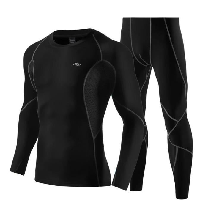 Ensemble de Vêtement Sport Homme - Fitness Running - 5 Pièces - Noir  Compression Noir compression - Cdiscount Sport