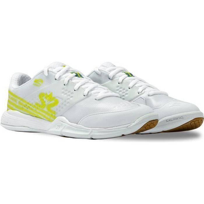 Chaussures de handball enfant Salming Viper 5 - blanc/bleu clair