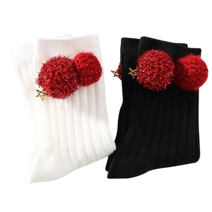Chaussettes Mi-mollet Pour Fille - Motif Chat - Lot De 2 Paires - Chaudes Et Respirantes - Pour Sommeil Et Loisirs - 11