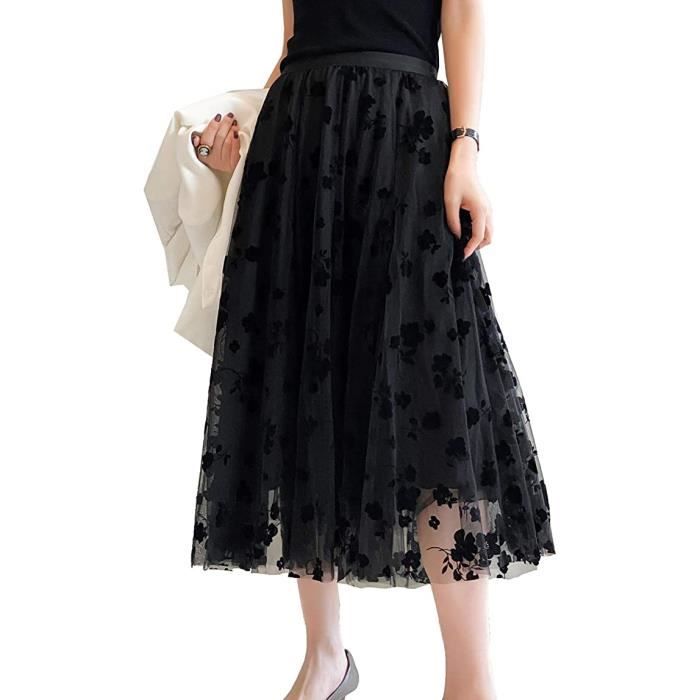 Jupe Midi Plissée Velours Noir – Hush – Taille 16 – Occasion Parfait état
