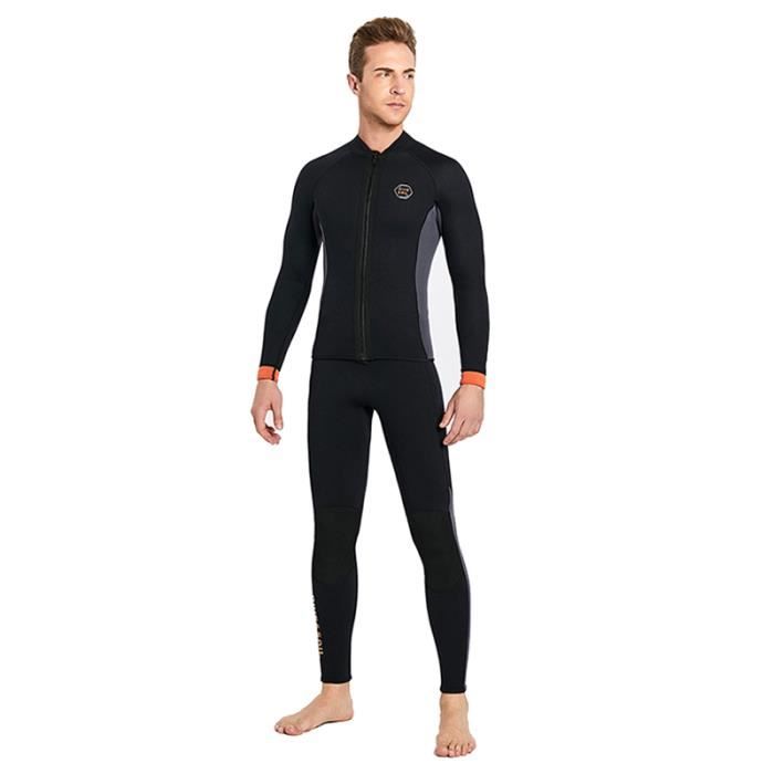 Combinaison De Plongée/surf Shorty Homme - Nylon/Spandex - Anti-UV - Noir Et Bleu