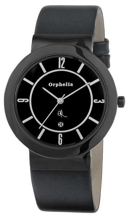 ORPHELIA - Montre Hommes - Quartz - Analogique - Bracelet en Cuir - Noir - 122-6705-44