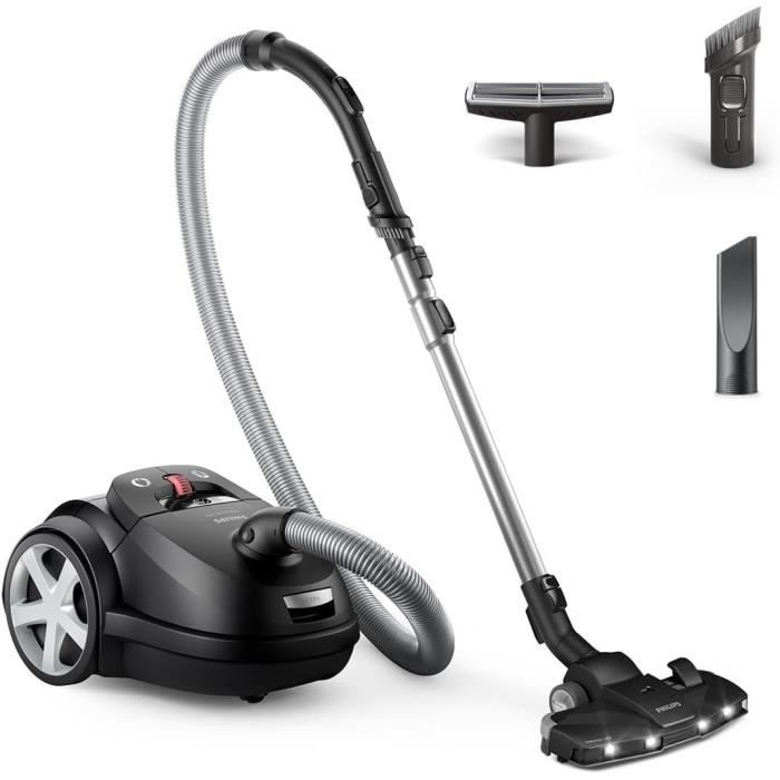 Aspirateur avec Sac - PHILIPS - Série 8000 - Moteur 900 W - Brosse TriActive+ LED - Filtre HEPA
