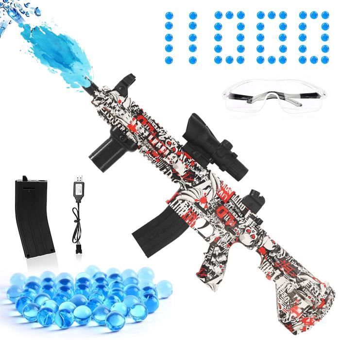 Gel Blaster, JM-X2 Blaster électrique En Gel Jouets Avec Lunettes, Halloween Jeux De Plein Air Et Amusement De Jardin Pour Les Adultes De 14 Ans Et Plus